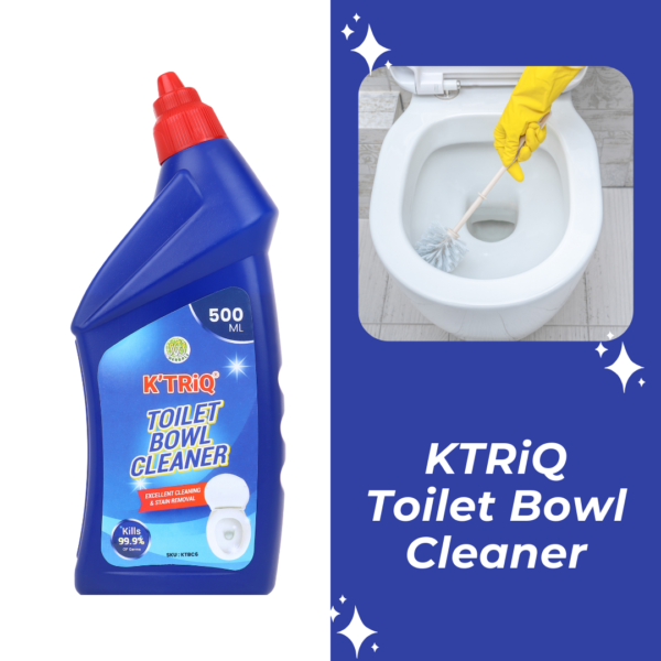 SGS Herbals Brand - KTRiQ! Disinfectant Toilet Cleaner, Original- 500 Ml |Kills 99.9% Germs |Removes Toughest Stains | Provides Long Lasting freshness